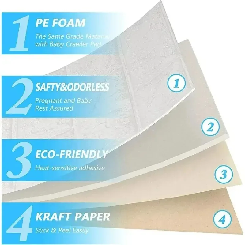 Self Adhesive Wallpaper 3D PVC Self-adhesive Bedroom Living Room Decoration 70cmx1/2/3/5/10m Wall Background wall Home self adhesive wallpaper