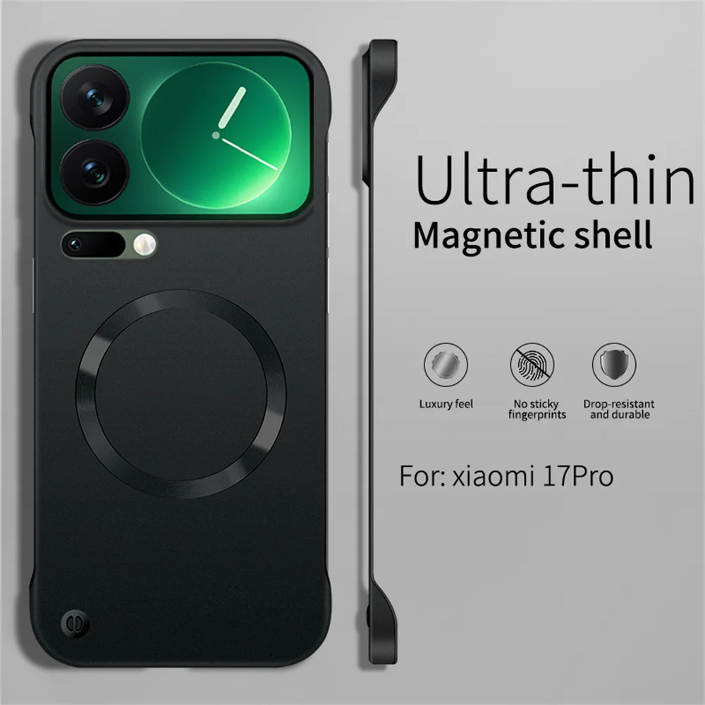 Luxury Plating Metallic Frameless Magnetic Phone Case - Ultra-thin Cover