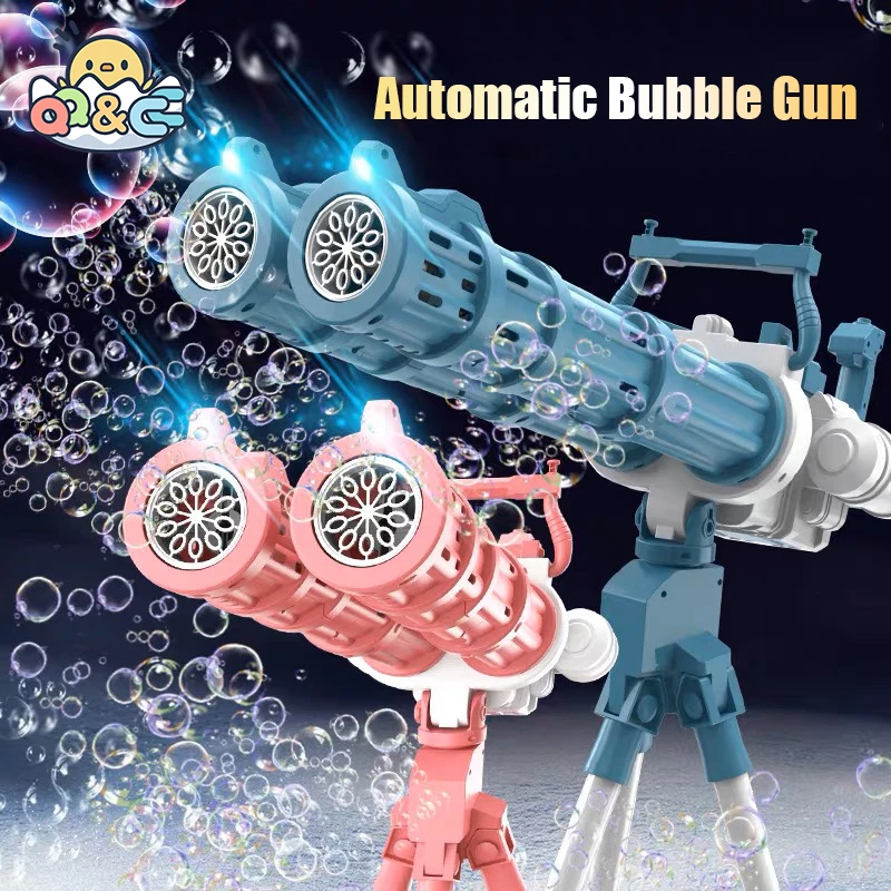 XL Bubble Gatling Gun with Tripod & LED Lights FunToyLab