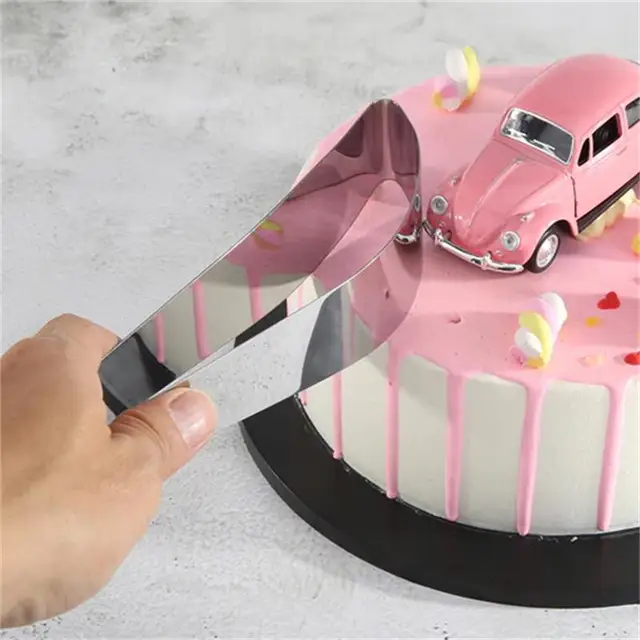 Coupe-gâteau en acier inoxydable, coupe-tarte, biscuits, Fondant, coupe- gâteau, couteau à tarte, bricolage du pain, séparateur de pâtisserie,  dispositif de serrage de gâteau, outils de cuisson - AliExpress