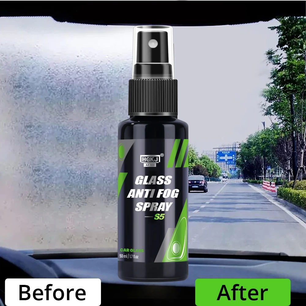 Car glass cleaner S5 50ml Car Glass Anti Fog Agent windshield waterproofing spray rainproof nano paint hydrophobic coating cars cleaning HGKJ