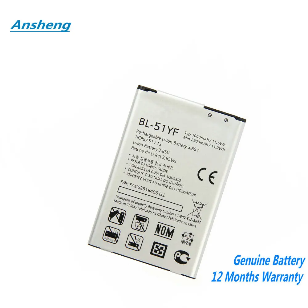 

Original 3000mAh BL-51YF Battery For LG G4 H815 H811 H810 H818 H819 V32 VS986 VS999 US991 LS991 F500 G Stylo F500 F500S F500L