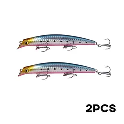 2 - Piece Floating Topwater Fishing Lure Set - 125mm, 14g Artificial Bait (2pcs blue)