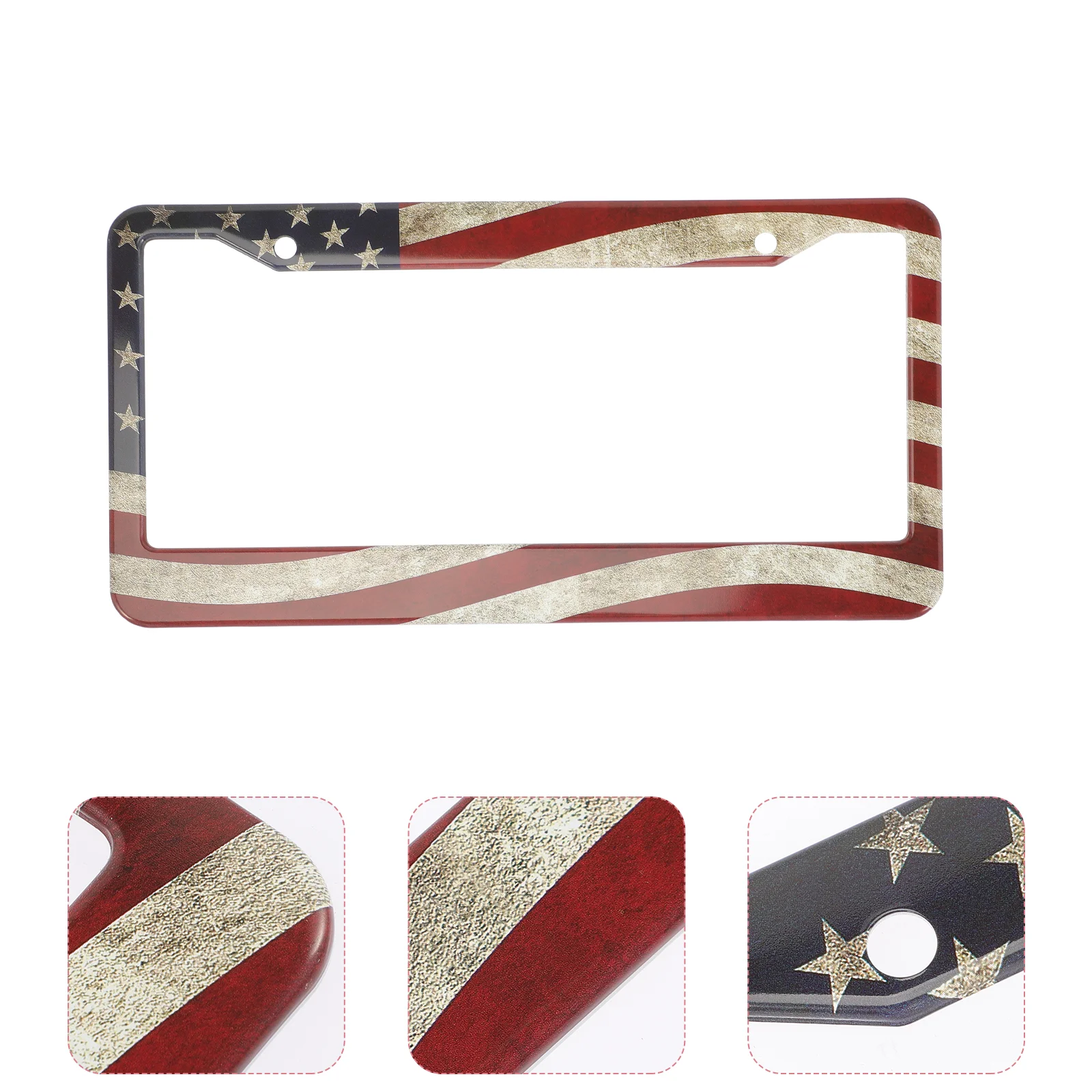 

Car License Plate Frame American Flag License Plate Cover Retro License Frame