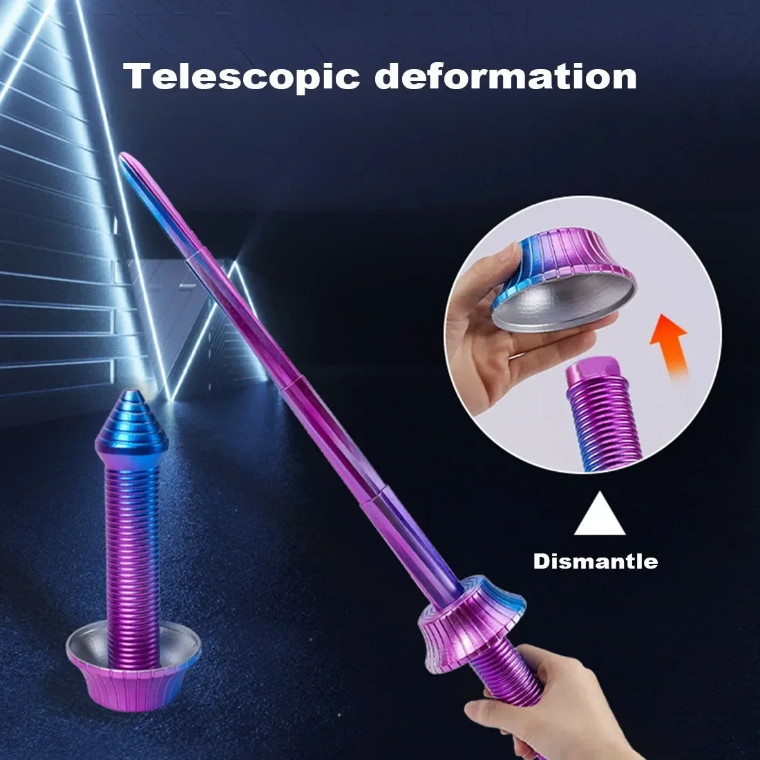 Description Picture 3 of item68CM 3D printed gravity telescopic sword toy gravity knife creative handmade telescopic toy gift model art trend decoration