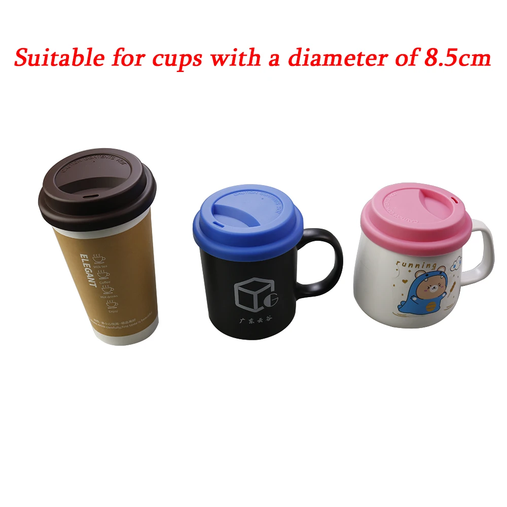 1 Stück 9cm universelle wieder verwendbare Silikon becher deckel frische Abdeckung Silikon isolierung Anti-Staub-Becher abdeckung Kaffeetasse deckel Tassen hülle – Detail 25