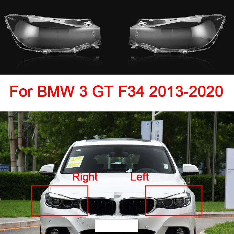 

Car Front Headlight Lens Cover Fit For Bmw 3 Series Gt Glass Auto Shell Headlamp Lampshade Transparent 2013-2020