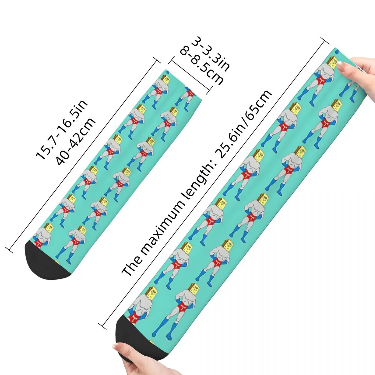 Powdered Toast Man sockings Long Socks Harajuku Comfortable Breathable Happy Gift sockings For Unisex