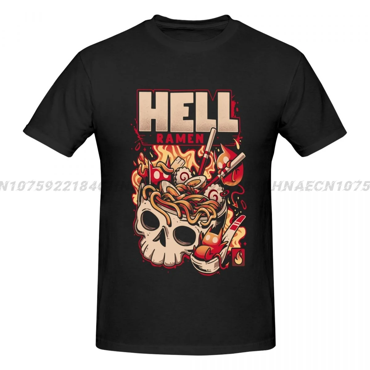 

Футболка Hell-мен для мужчин, Уличная Повседневная Свободная дышащая удобная хлопковая с коротким рукавом