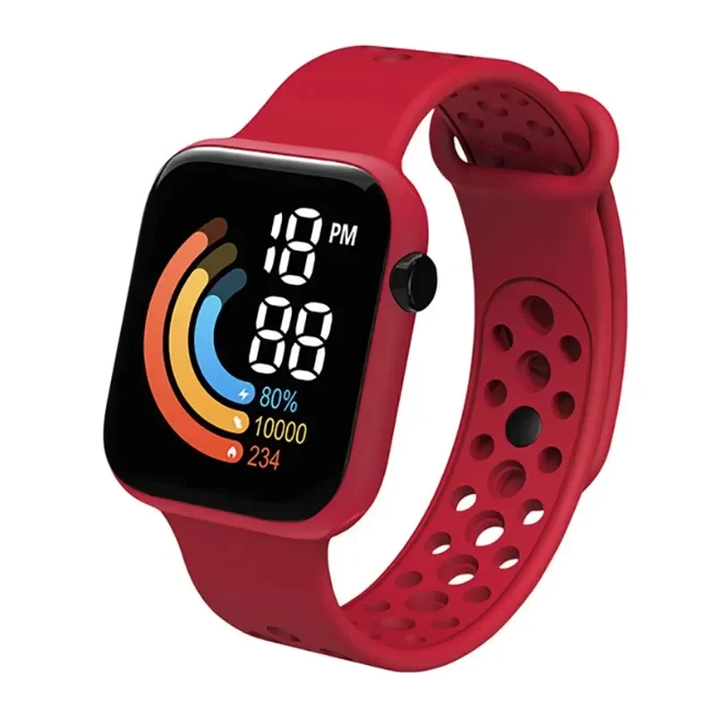 YIKAZE Fashion LED Digital Watch for Kids Sports Waterproof Digital Watches Boy Girl Childrens Silicone Watch Electronic Clock 2