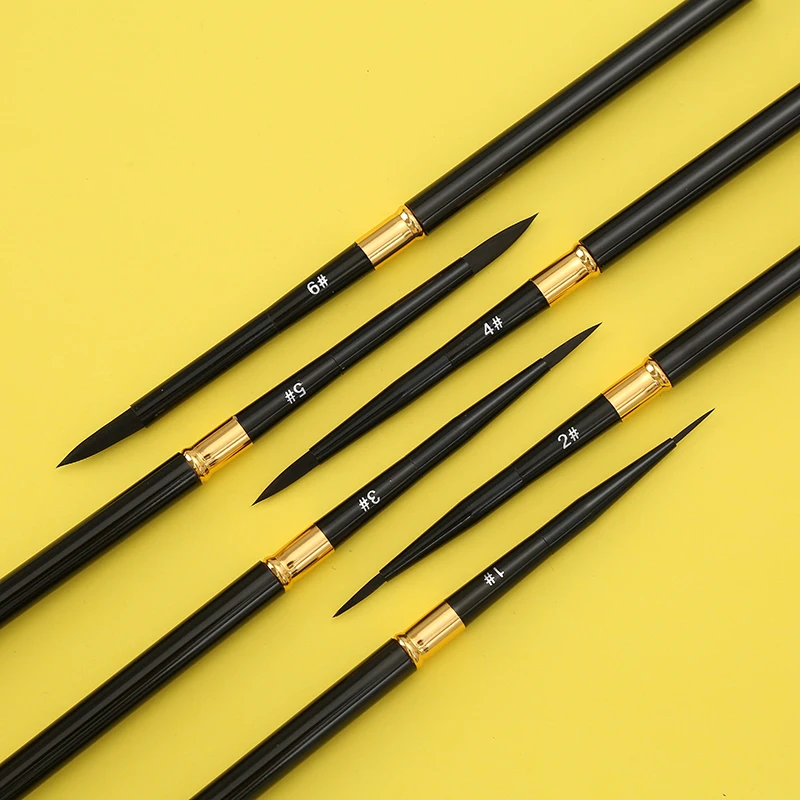 Round tip detachable Travel Paintbrush, Student Painting Graffiti paintbrush Watercolor gouache Painting Beginner art set 2
