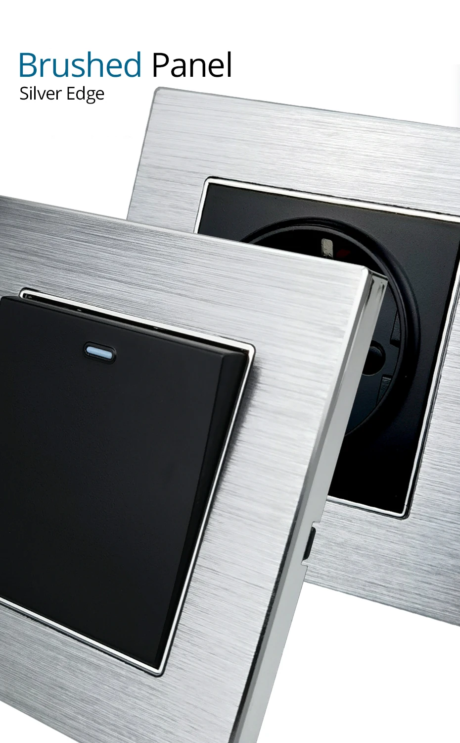 110v 220v prata liga de alumínio painel