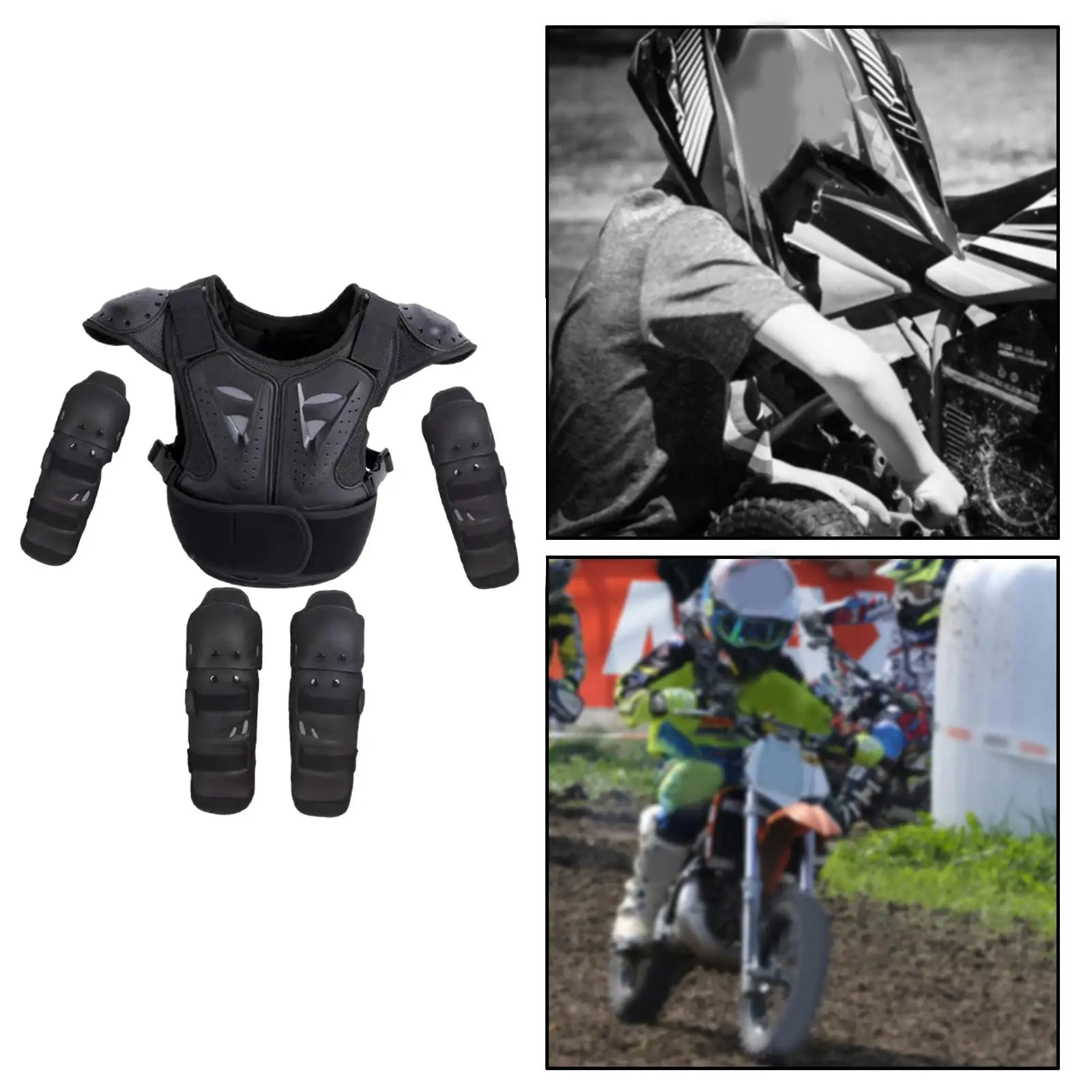 Kids Motorcycle Full Body Armor Suit Armour Vest Motorbike Dirt Bike Gear