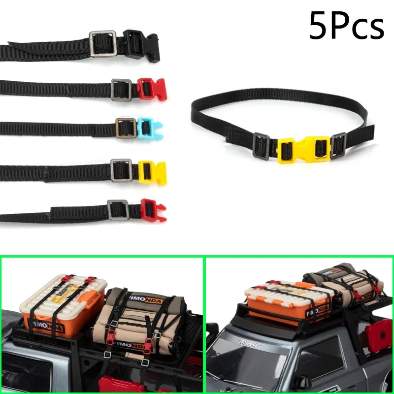 

5Pcs Simulation Roof Luggage Rack Binding Latch Rope for 1/10 RC Crawler Car Traxxas TRX4 Defender AXIAL SCX10 90046 RC4WD Parts