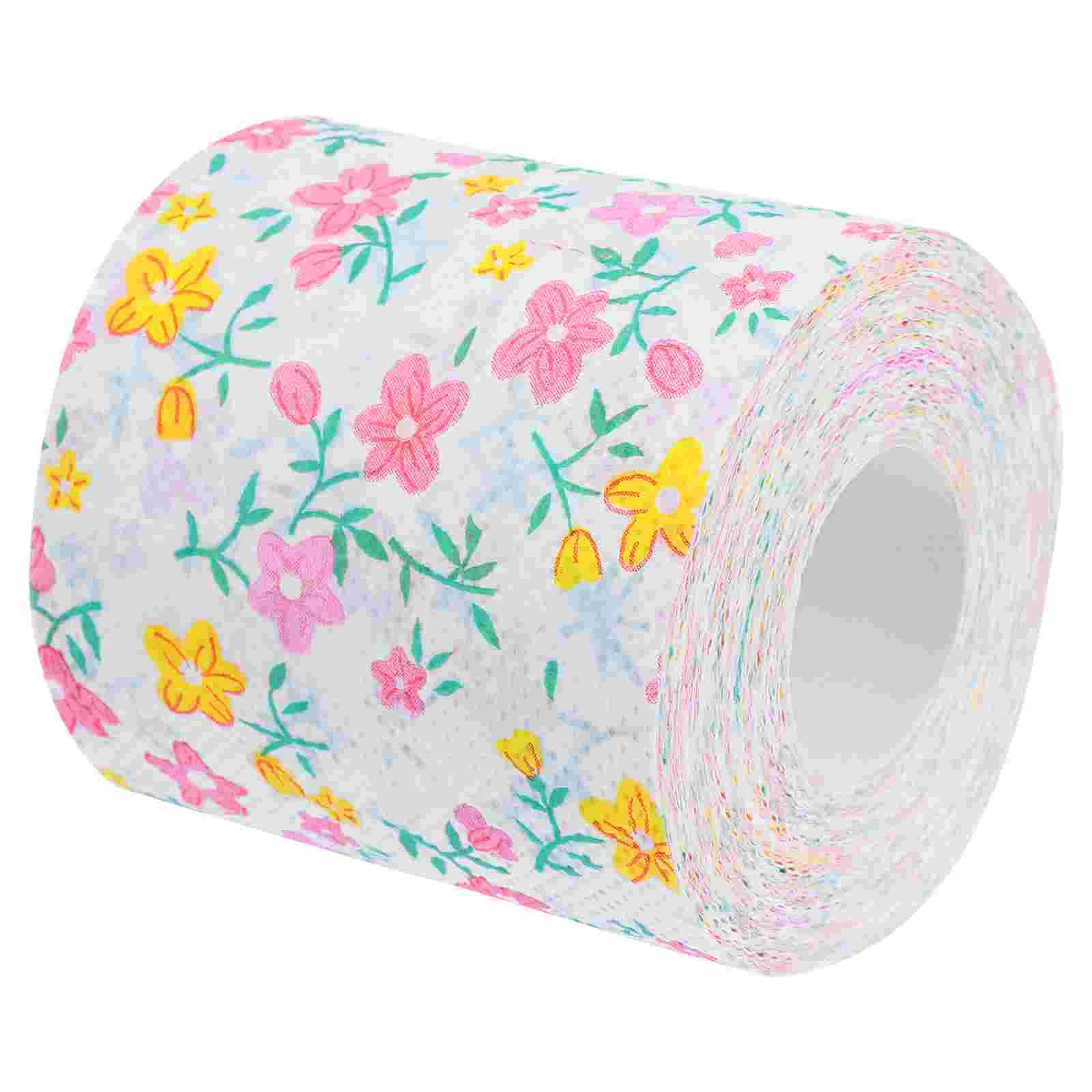 1 Roll Colorful Printed Roll Paper Toilet Paper Exquisite Handkerchief Disposable Napkin Napkins
