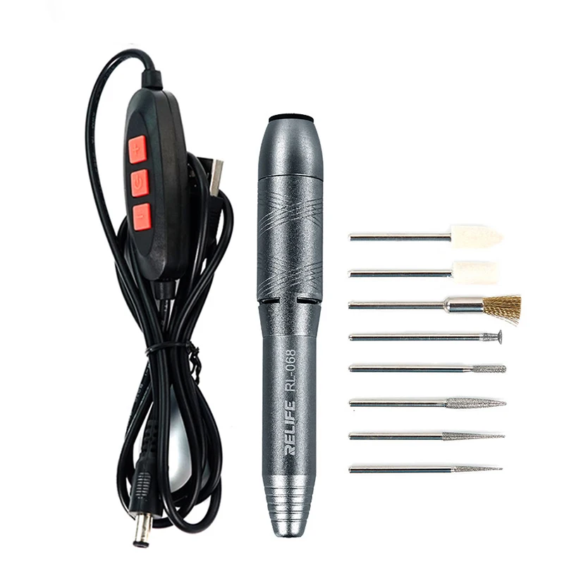 

RELIFE RL-068 USB Mini Polishing Pen Intelligent Engraving Pen Phone CPU IC Lattice Cutting LCD OCA Repair Tool