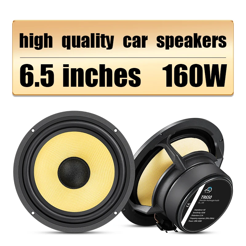 6.5-inch car speakers 2pcs car audio speaker 160W Hi-Fi stereo high-pitched mid-bass
