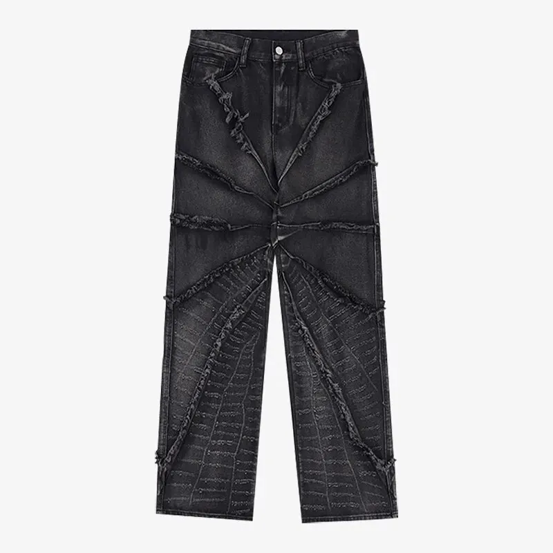 Men Jeans Loose Straight Pants Hip Hop Elastic Waist Korea Casual Y2K Trousers Male Plus Size 3XL cargo jeans,denim pants,denim trousers
