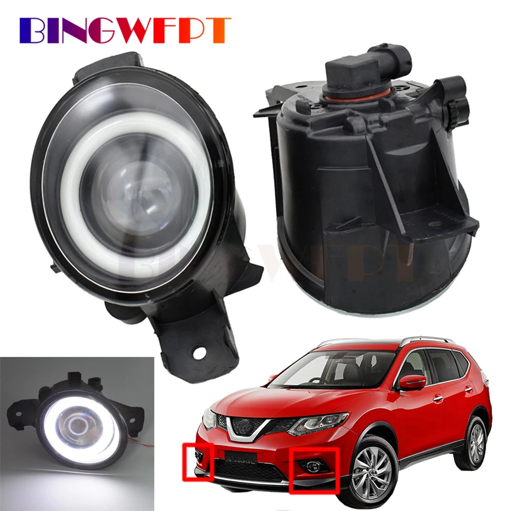 Fog Light Assembly Car Right + Left Side LED Lens Fog Lamp DRL H11 12V