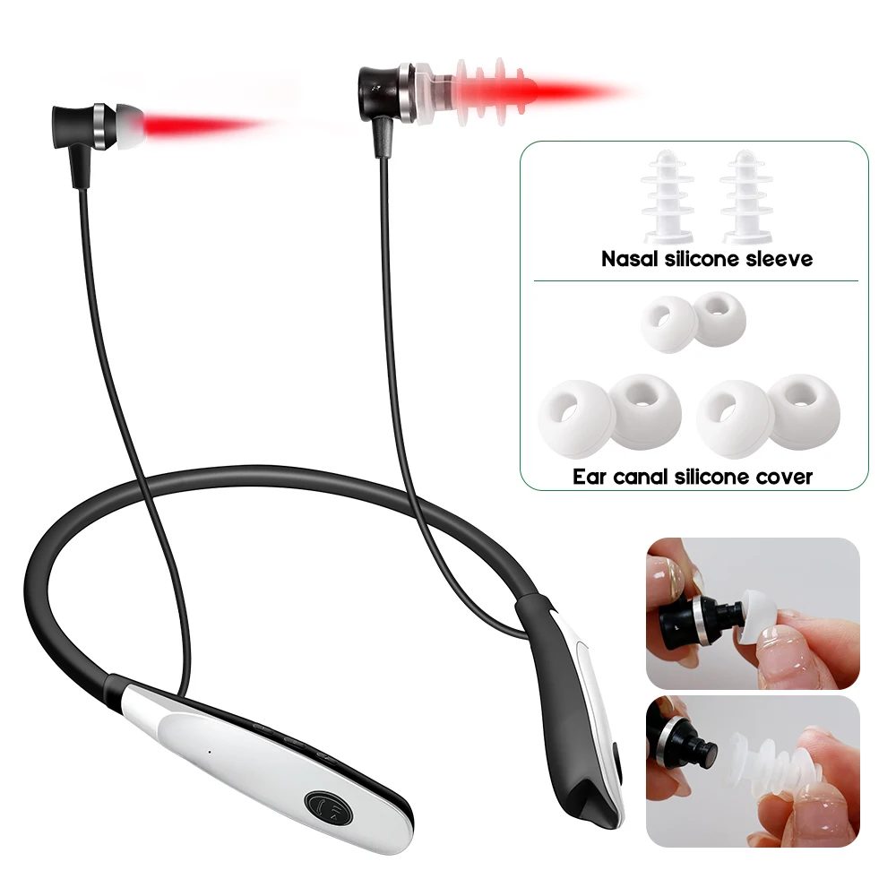 650nm Laser Therapy Ear Tinnitus Irradiation LLLT Laser Physical Ear Treatment Earplug Otitis Media Deafness Rhinitis Sinusitis