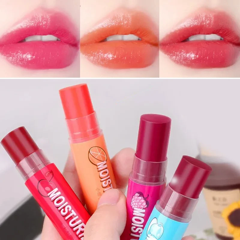 Colored Lip Balm Moisturizing Anti-dry Rose Black Tea Lipstick Primer Nude Makeup for Autumn Winter Nourishing Fruit Lip Care single girls cream colored shoes kids flat 2023 pupils contracted comfortable new patent leather shoes children red black shoe