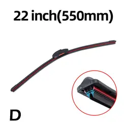 Universal Frameless Windshield Wiper with Soft Double Rubber Strip (22 inch)