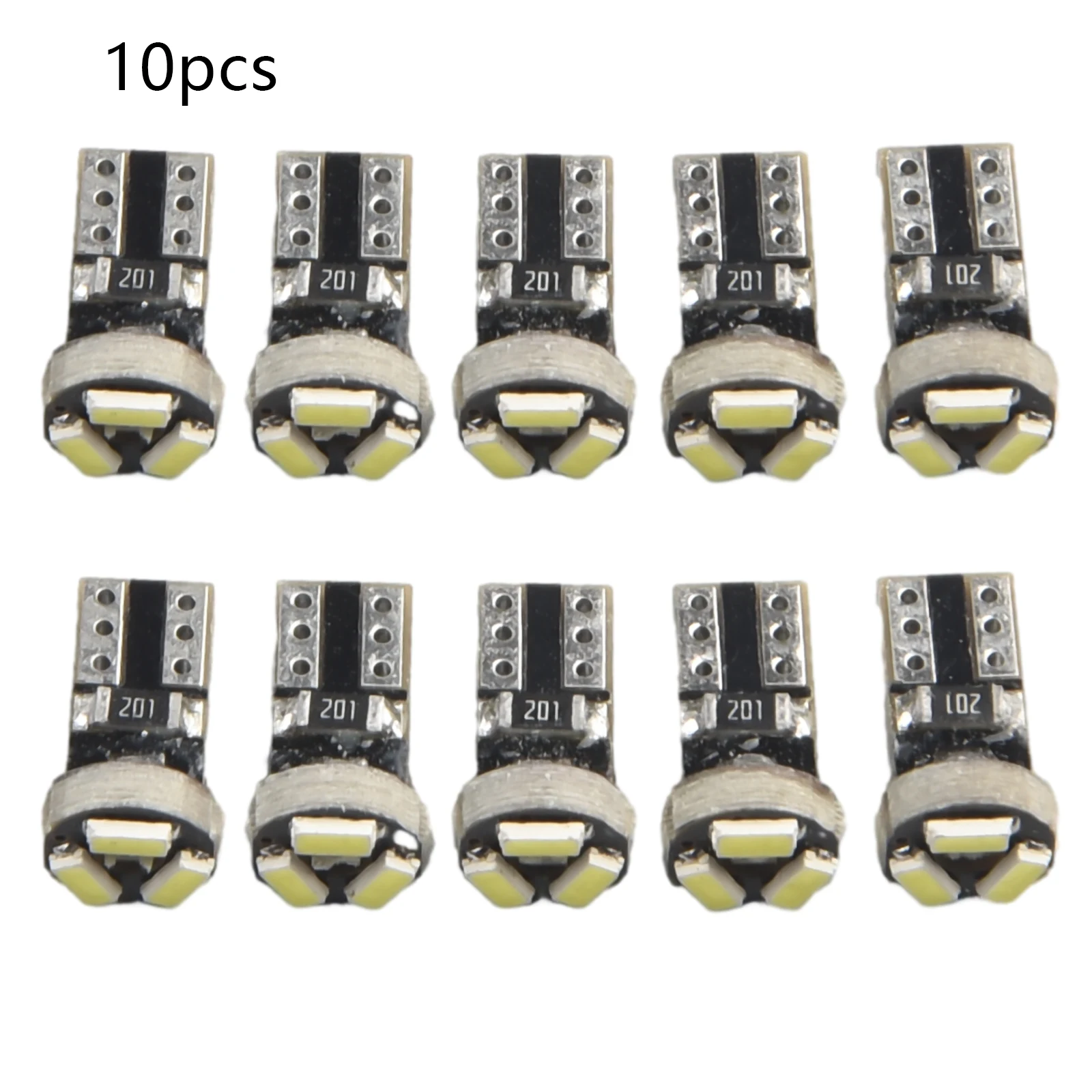 

10PCS Car LED Bulbs T5 3 SMD DC 12V 6000K 2W White Car LED Dashboard Dash Lamp Instrument Light Bulbs Universal Car Accessories