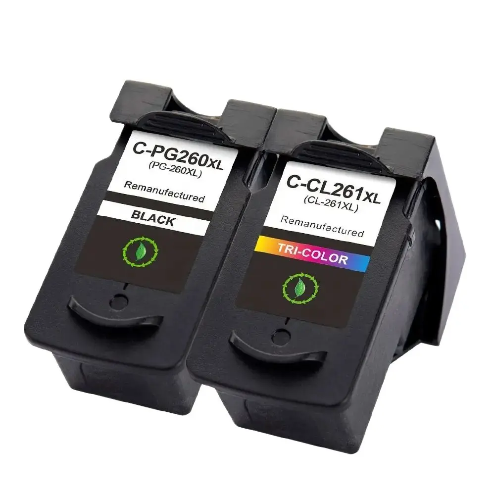 

PG260 PG-260 PG 260 XL CL261 CL-261 260XL Remanufactured Color Inkjet Ink Cartridge for Canon TR7020 TS6420 Printer