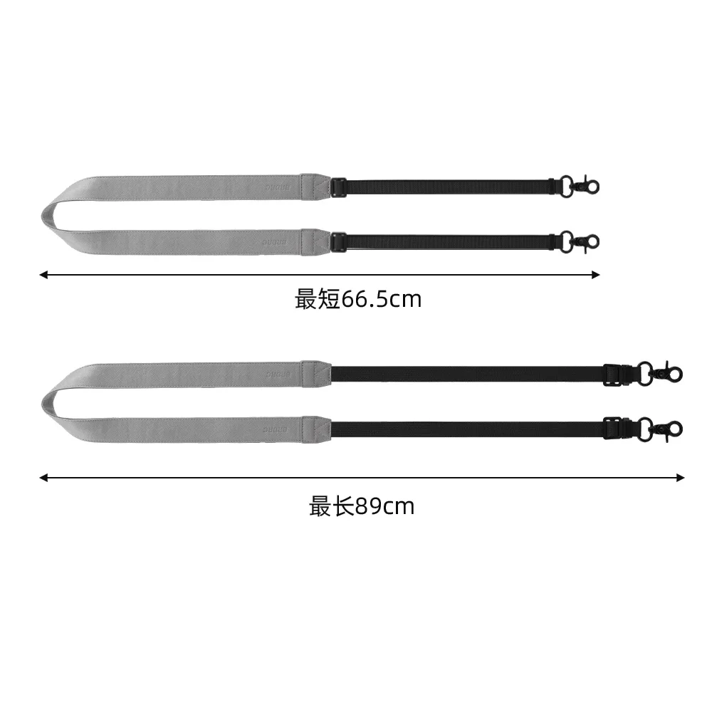 Lanière de cou en cuir PU pour DJI RC, présentant la boucle de fixation et le réglage de longueur.