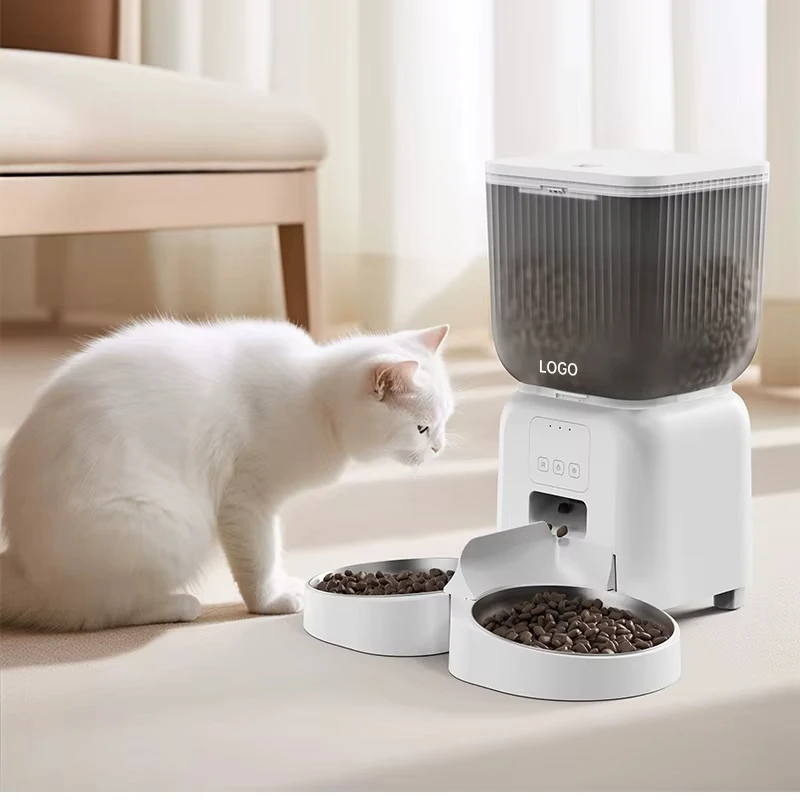 스마트 자동 애완동물 급식기 (듀얼 2MP 카메라 및 앱 제어 기능 탑재) 3L 2.4G WiFi 비디오 급식기 (고양이 및 강아지용)