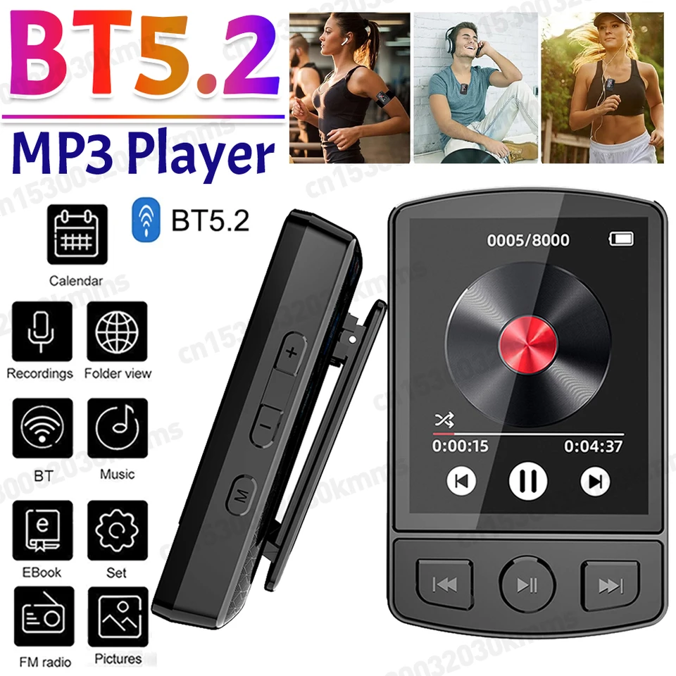 ポータブルmp3プレーヤー,FMラジオ付き,ウォークマン,ハイファイ