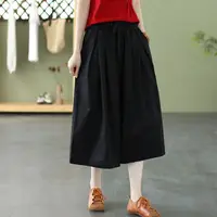 Women's Shorts Baggy Half Mid Length Female Short Pants Knee Loose Cotton Elastic Waist Wide Bermuda Cheap Kpop New in Low Price - Image 6