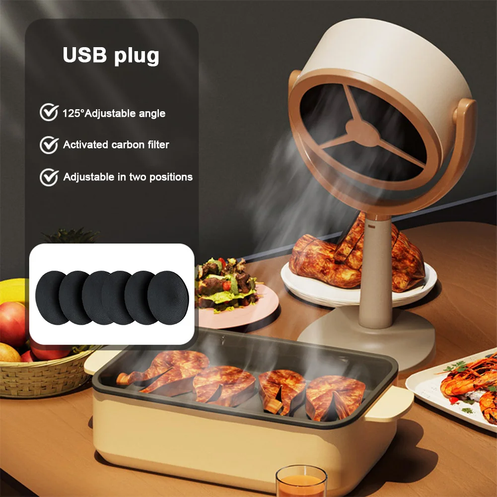 Exhaust Fan Mini Range Hood Range Hood Desktop Range Hood Adjustable Angle Portable Exhaust Fan Rechargeable/USB Plug Suction Cooker Hood For Kitchen BBQ