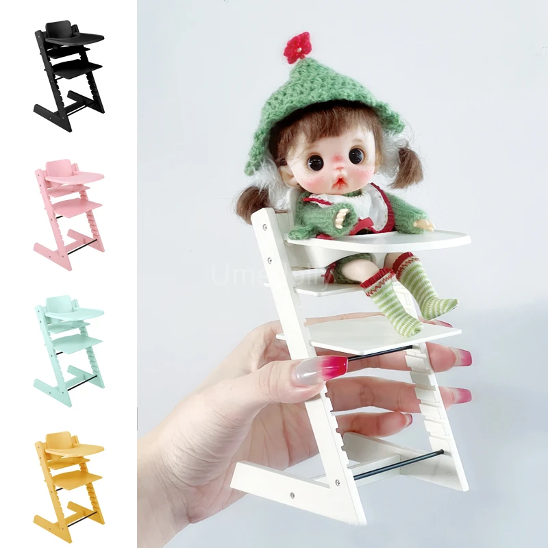1/12 Scale Miniatured Dollhouse Dining High Chair Mini Booster