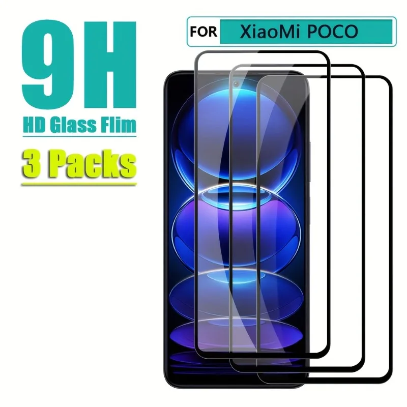 

3 упаковки, прозрачное закаленное стекло HD для Xiaomi Poco X3 GT X2 F2 F2pro M2 Pro M3 Pooc C3 Poco M3 Pro F3 M4 Pro X3 GT X4 X4Pro M4Pro