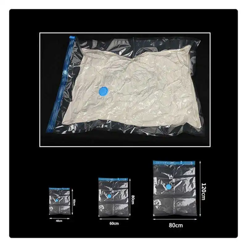 5 Pack Vacuum Storage Bag For Clothes Space Saving Air Pump Sealed Transparent Compression 40x60 60x80 80x120 Home Organizer 6