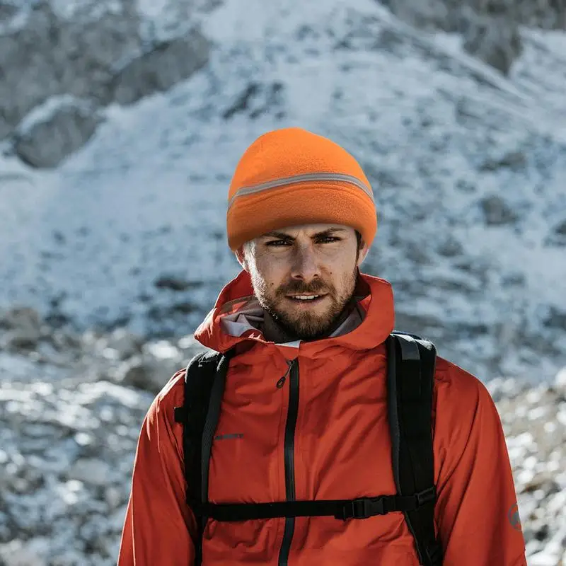 Reflective Running Hat Winter High Visibility Unisex Beanie Warm Cuffed Winter Hat Safety Beanie Reflective Windproof