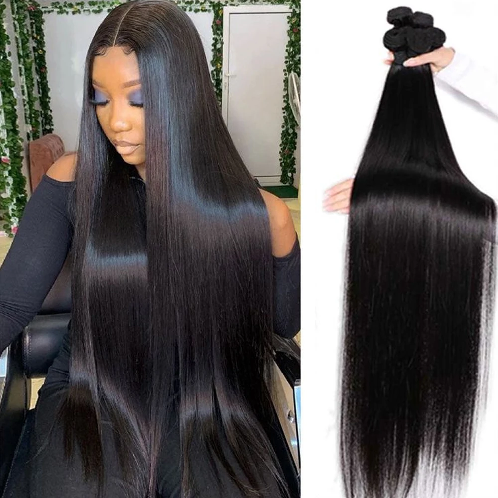 

Brazilian Straight Human Hair Bundles Deal 100% Unprocessed Virgin Hair Extensions Promotion Cheap Weave 30 Inch Bundles Hair