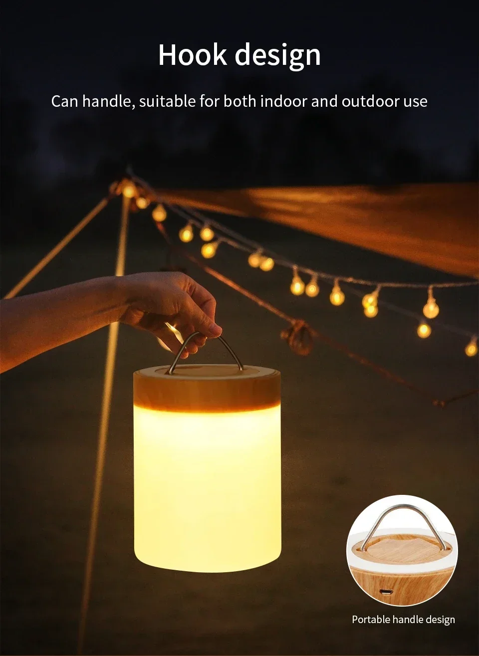 Description Picture 6 of itemRechargeable LED Night Light Portable 13 Colors RGB Dimmable Remote Control Touch Table Lamp Bedroom Bedside Room Decor Lamp