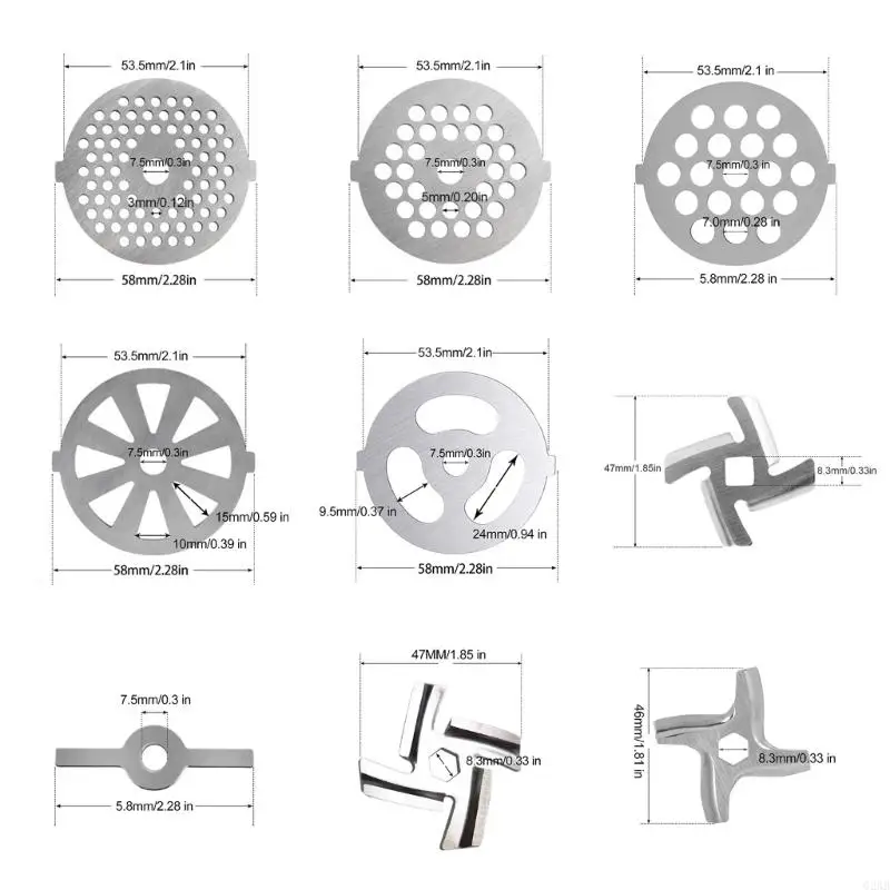 G2AB Grinder Disc Mincer Plate with Hole Professional Replacement Part meat grinder spare parts food grinder attachments