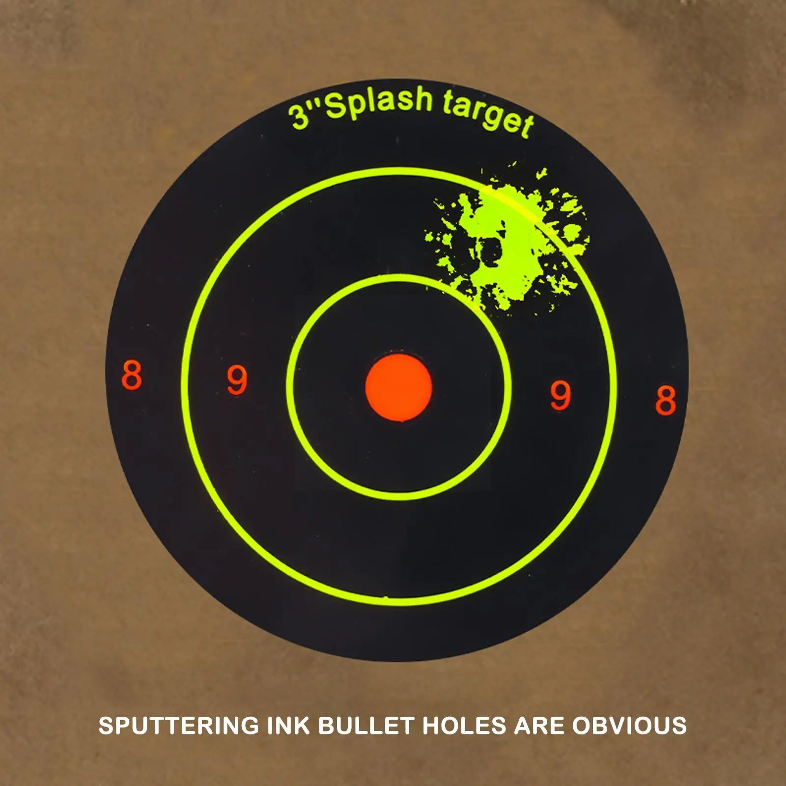 4 Inch Splatter Adhesive Bullseye Shooting Target Stickers - 200