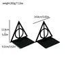 Triangle graphic book end, metal heavy-duty book end, fan organized desktop, home office, iron book end 5