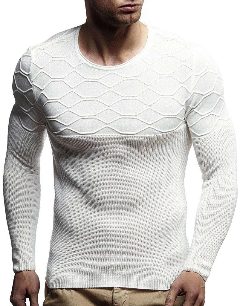 

Autumn New Men's O Neck Sweaters Male Slim Fit Solid Color Sweater Man Long Sleeve Warm Bottoming Knitted Pullover Tops Dressing