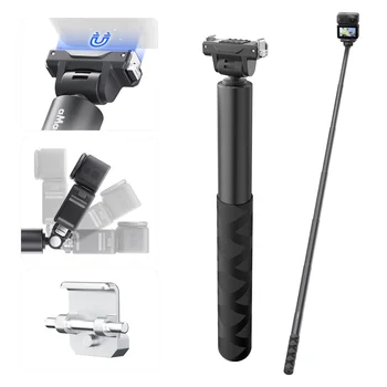 Per DJI OSMO Action 6 /NANO / OSMO 360/Action 5Pro /4/3 Asta Selfie Regolabile a Sgancio Rapido Bidirezionale Accessorio per Fotocamera