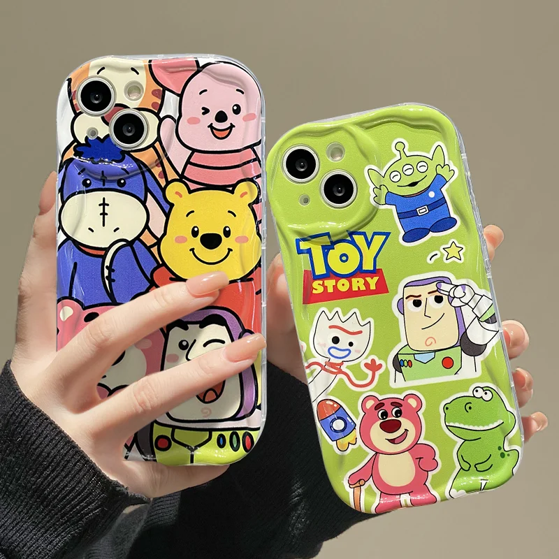 Lotso Winnie Clear Case Per Samsung Galaxy S23 S22 S21 Ultra Plus S20 Fe A73 A72 A71 A54 A53 A52 A51 A50 A50S 4G 5G Soft Cover