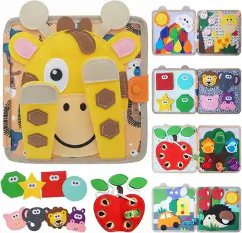 Educational Plane Toys Busy Board - Motor Skills Learning Busy Book Quiet Activity Sensory Toy for Boys & Girls Birthday Gift 1