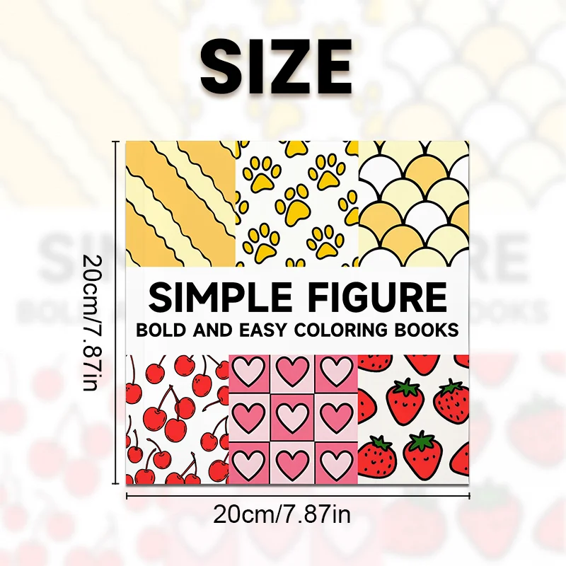 Simple Pattern Coloring Book for Adults - 24 Pages of Thick Paper with Bold, Vibrant Designs for Relaxation and Creativity 2