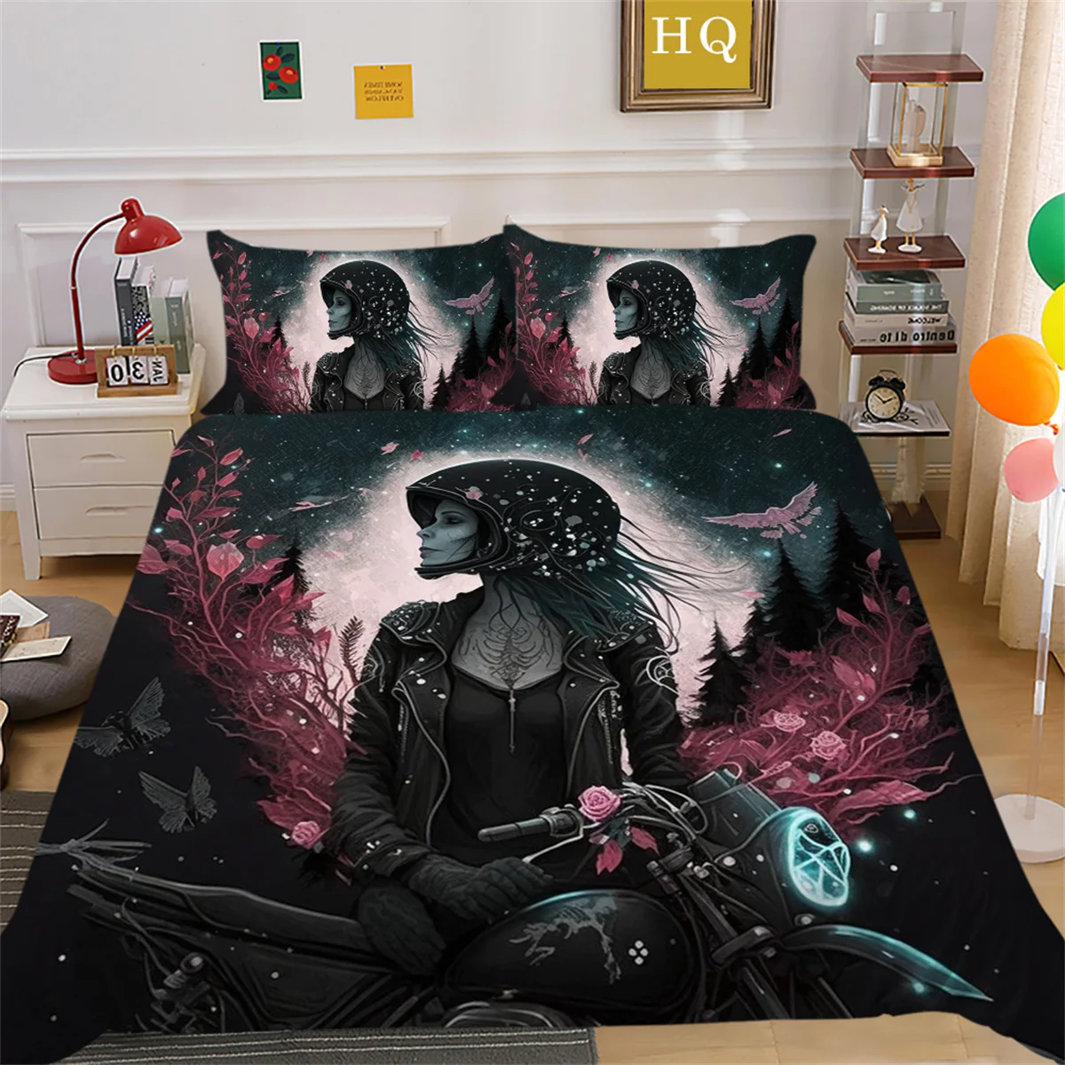 

Fashion Bedding Set 2/3pcs 20 Patterns 3D Skull and Beauty Printing Duvet Cover Sets 1 Quilt Cover + 1/2 Pillowcases US/EU/AU