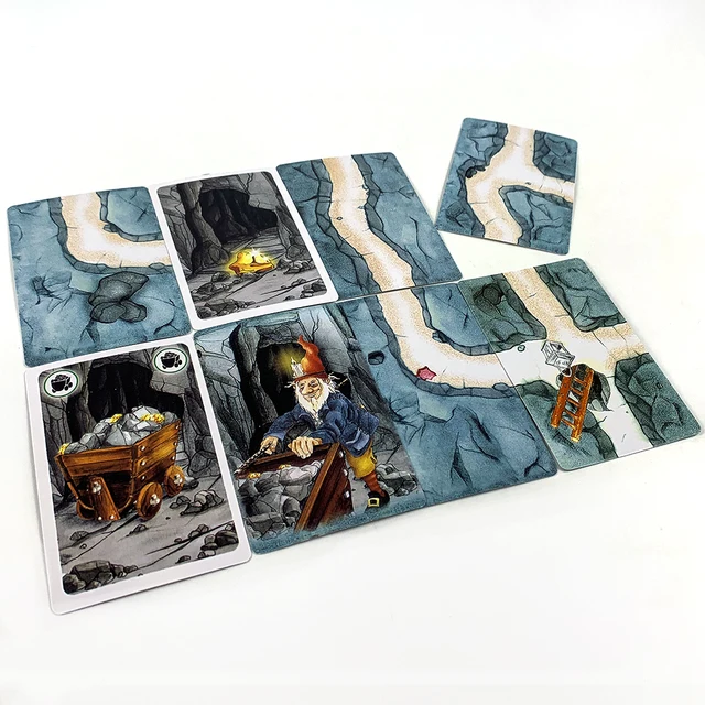 Cartes de jeu de société jeux de Table nain or Mine creuser mineur jeu de société, cartes Version anglaise jeux interactifs en famille outils 5