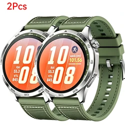 Universal 22mm Nylon+Silicone Sports Watch Strap Bracelet for Huawei GT Runner 2 (2 green)